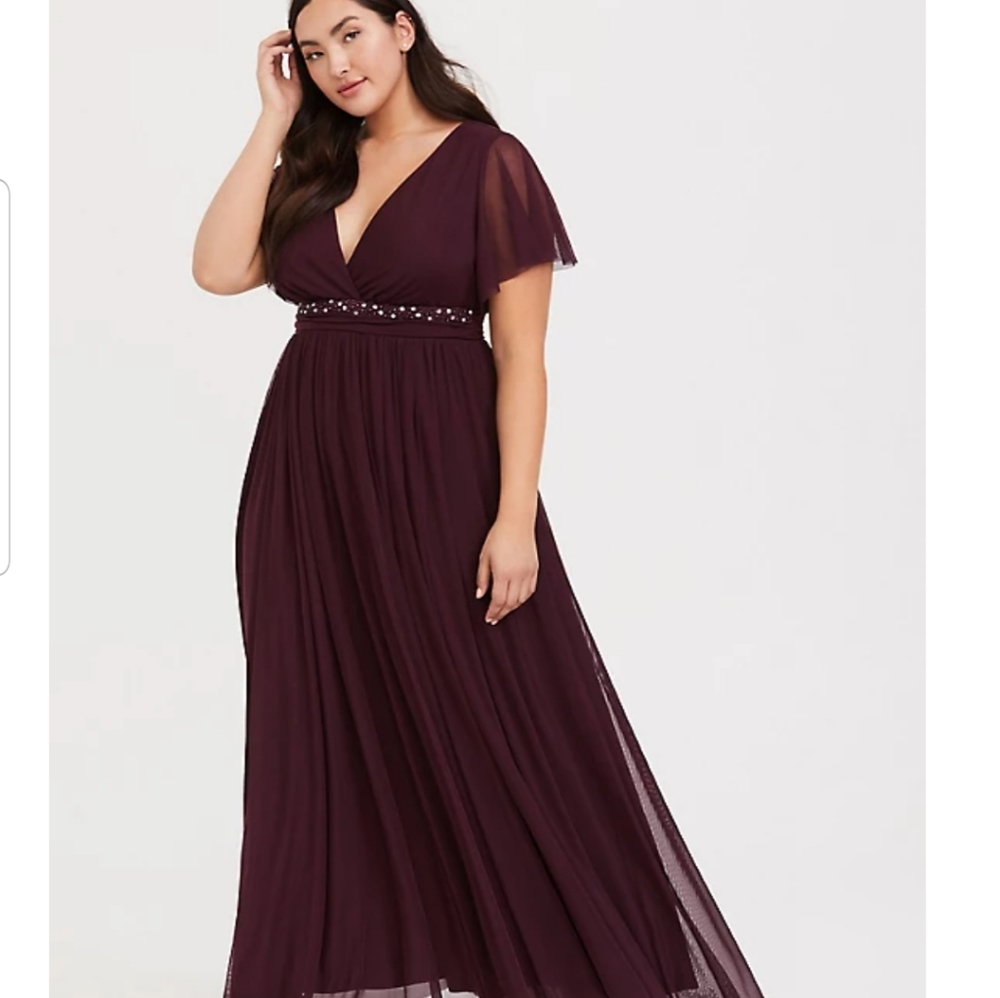 Torrid Special Occasion Burgundy Plus Size Dress